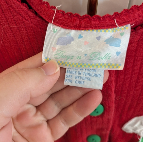 Baby Christmas Cardigan With Candy Cane And Angel Patches - Picture 4 of 6